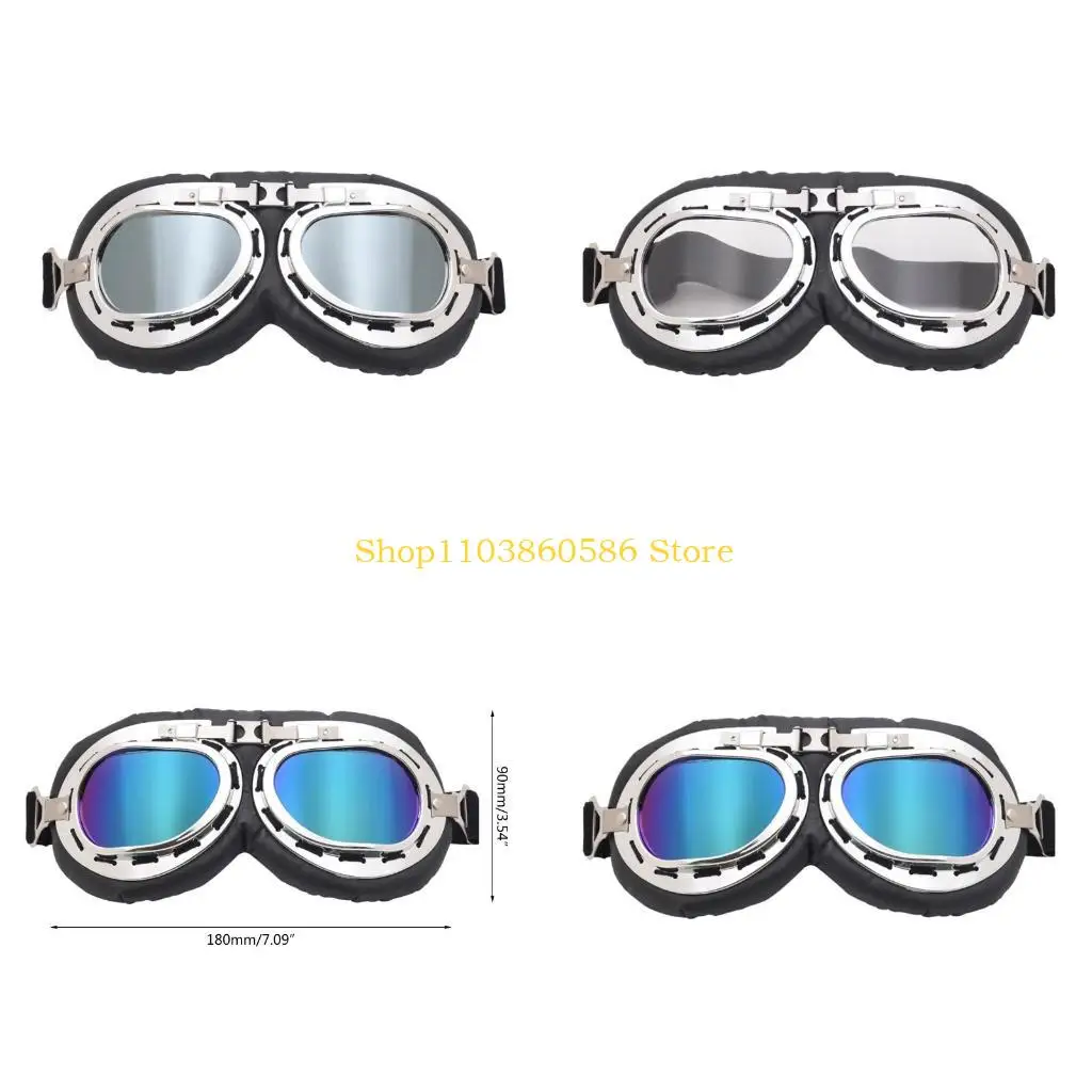 

242A Ретро мотоциклетные очки-авиаторы Винтажные очки Cruiser Scooter Летающие очки