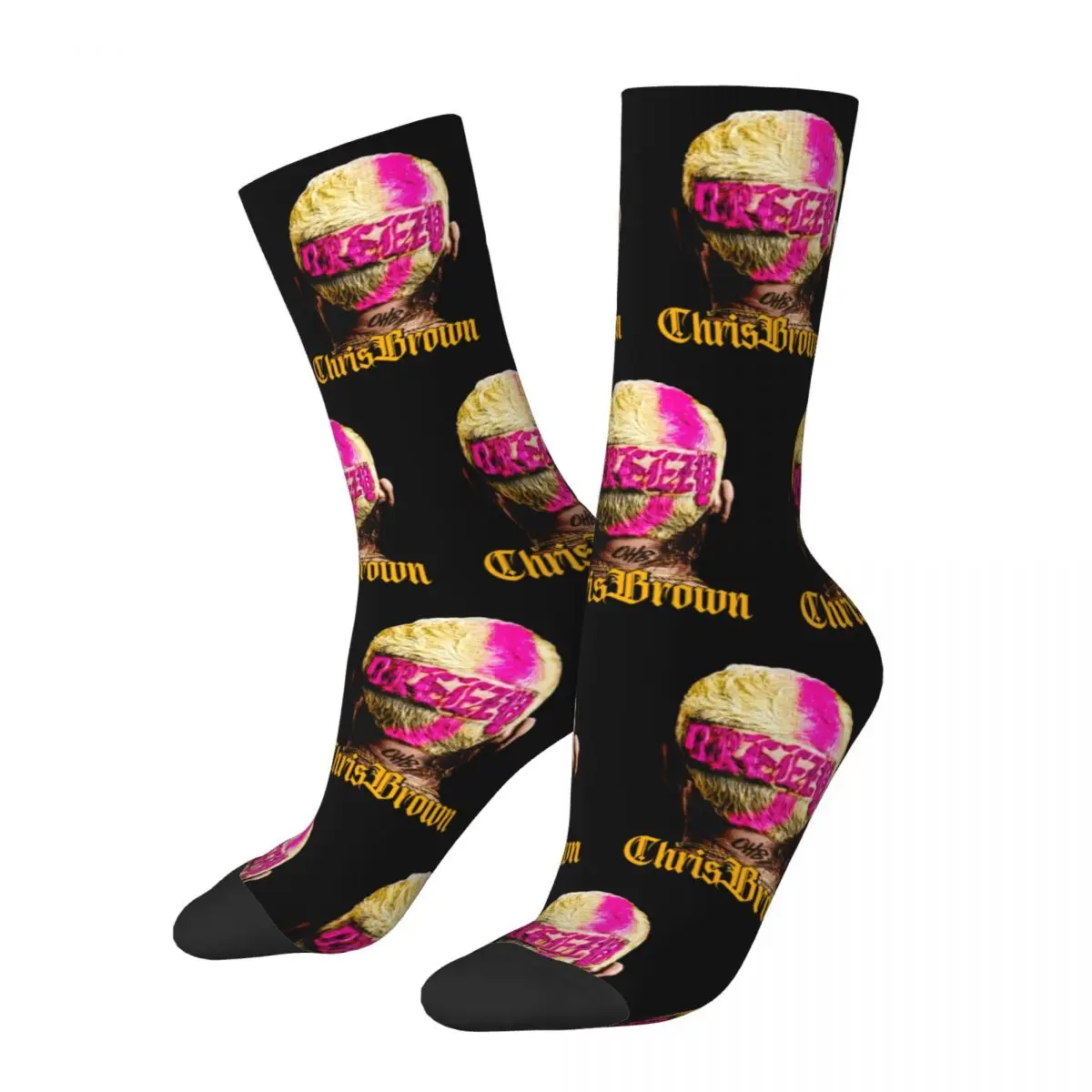 Chris Brown 2024 11 11 Tour Stuff Socks Cozy King of R&B Fan Gift Skateboard Crew Socks Comfortable for Mens Wonderful Gifts