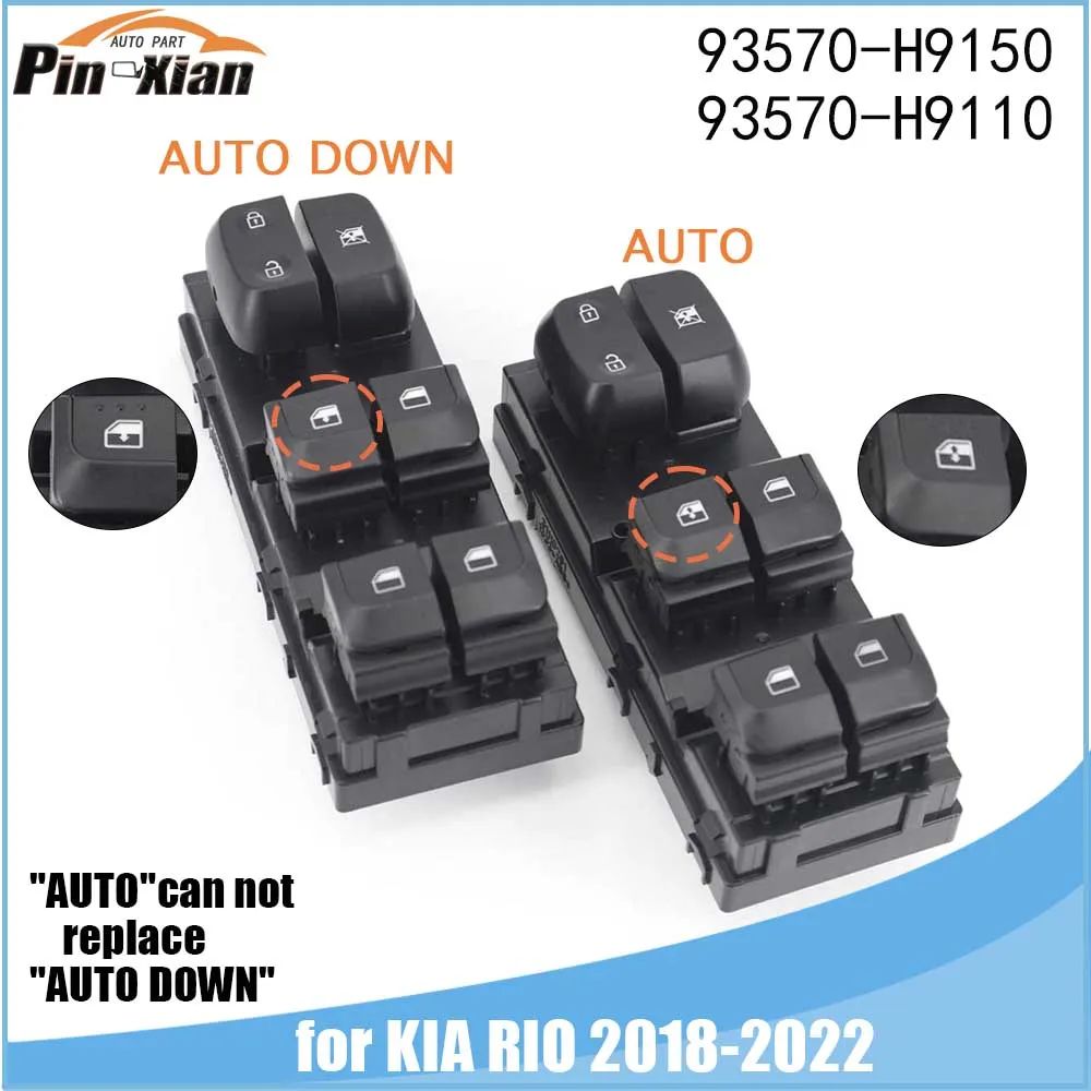 

Window Control Switch 93570-H9150 93570-H9110 For KIA RIO 2018 2019 2020 2021 2022 Car Left Power Master Window Switch