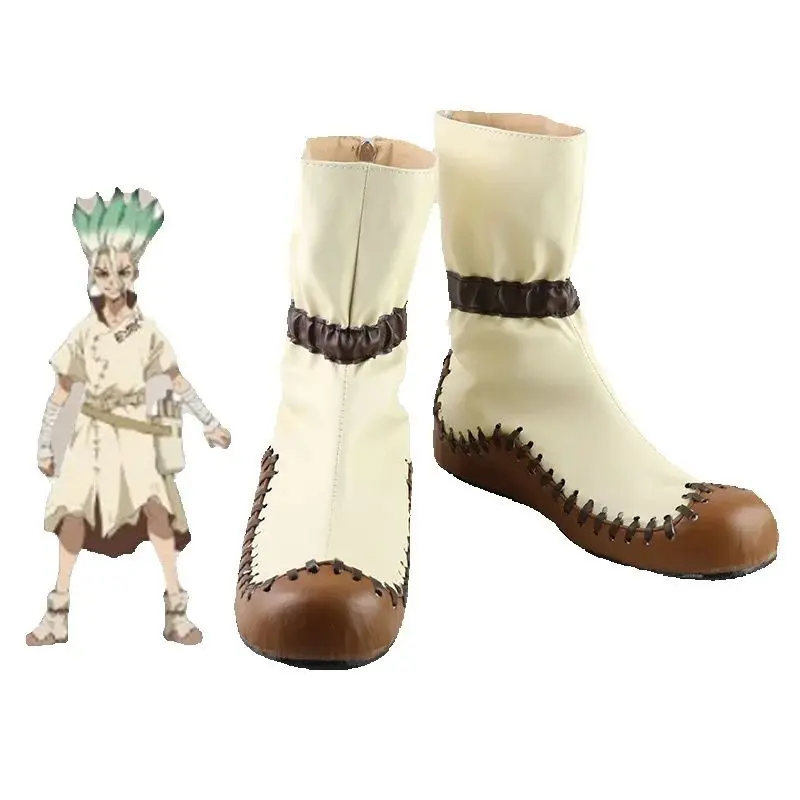Stone cosplay ishigami senkuu cosplay sapatos ishigami senkuu botas homens mulher botas de halloween feito sob encomenda