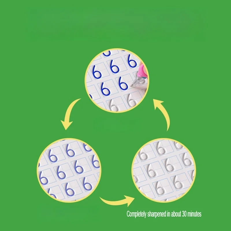 4-book Grooved Handwriting Practice Book for Kids Preschool to Elementary Transition English Learning Fun Educational