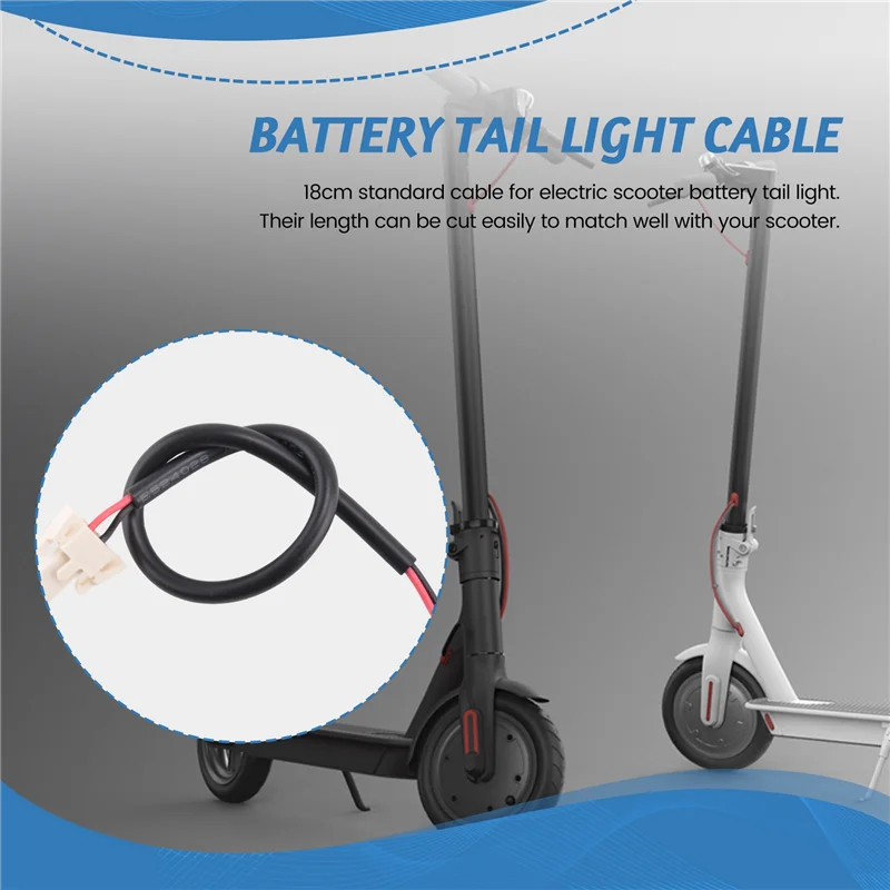

ABLB-10 шт., светодиодный умный задний фонарь, кабель, прямая посадка, детали для электрического скутера, аккумуляторная линия, складной, износостойкий для Xiaomi M365