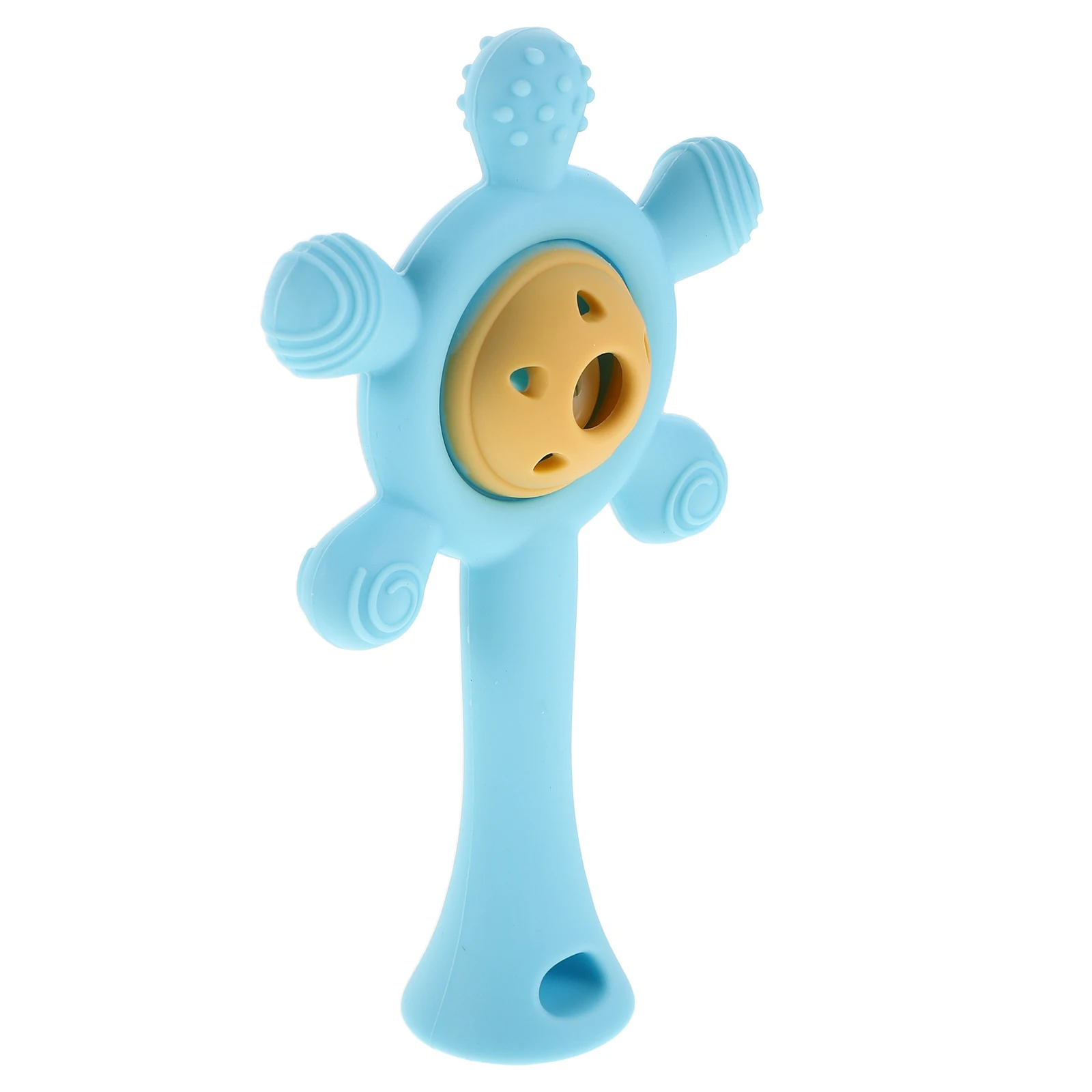 

1pcs Baby Teething Soft Silicone Infant Silicone Grasping Sensory Biting Grasping Teether Rings Infant