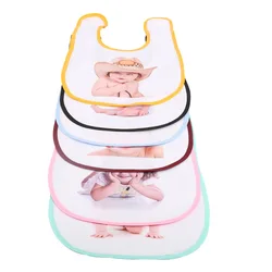 10pcs/lot Blank Sublimation Baby Bib Handkerchi With Loop For Sublimation INK Print DIY Gifts Heat Press Transfer