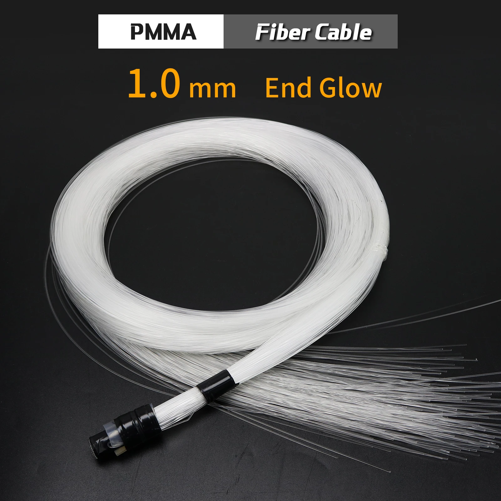 Оптоволоконный кабель из ПММА диаметром 1,0 мм, оптоволоконный кабель для всех видов искусственных двигателей, для самостоятельной сборки автомобильной крыши с эффектом звездного неба