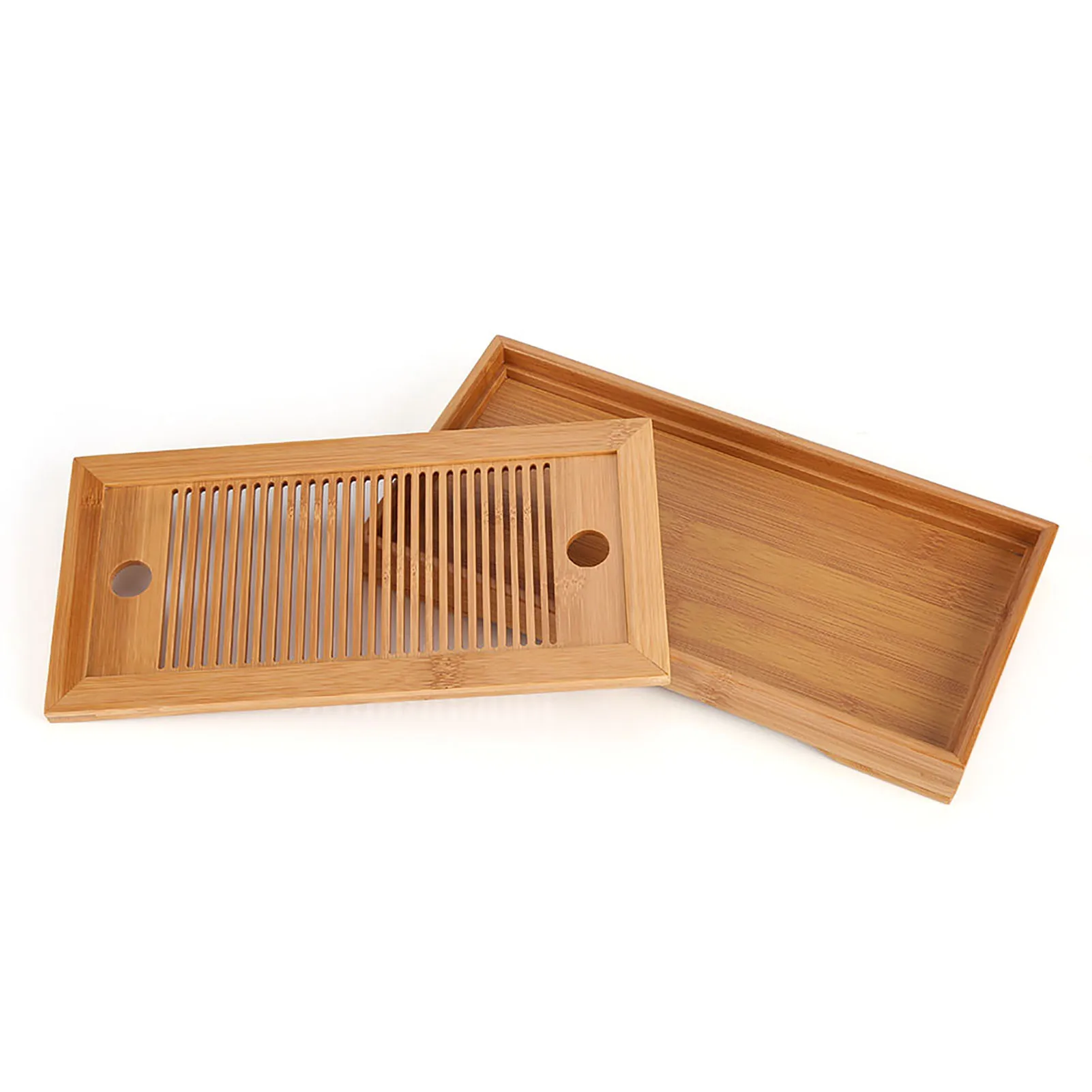 Bamboo Tea Table Tray High Quality 25*14*3cm Chinese Tea Tray Household Tea Board Water Drain Tea Serving Table Accessories