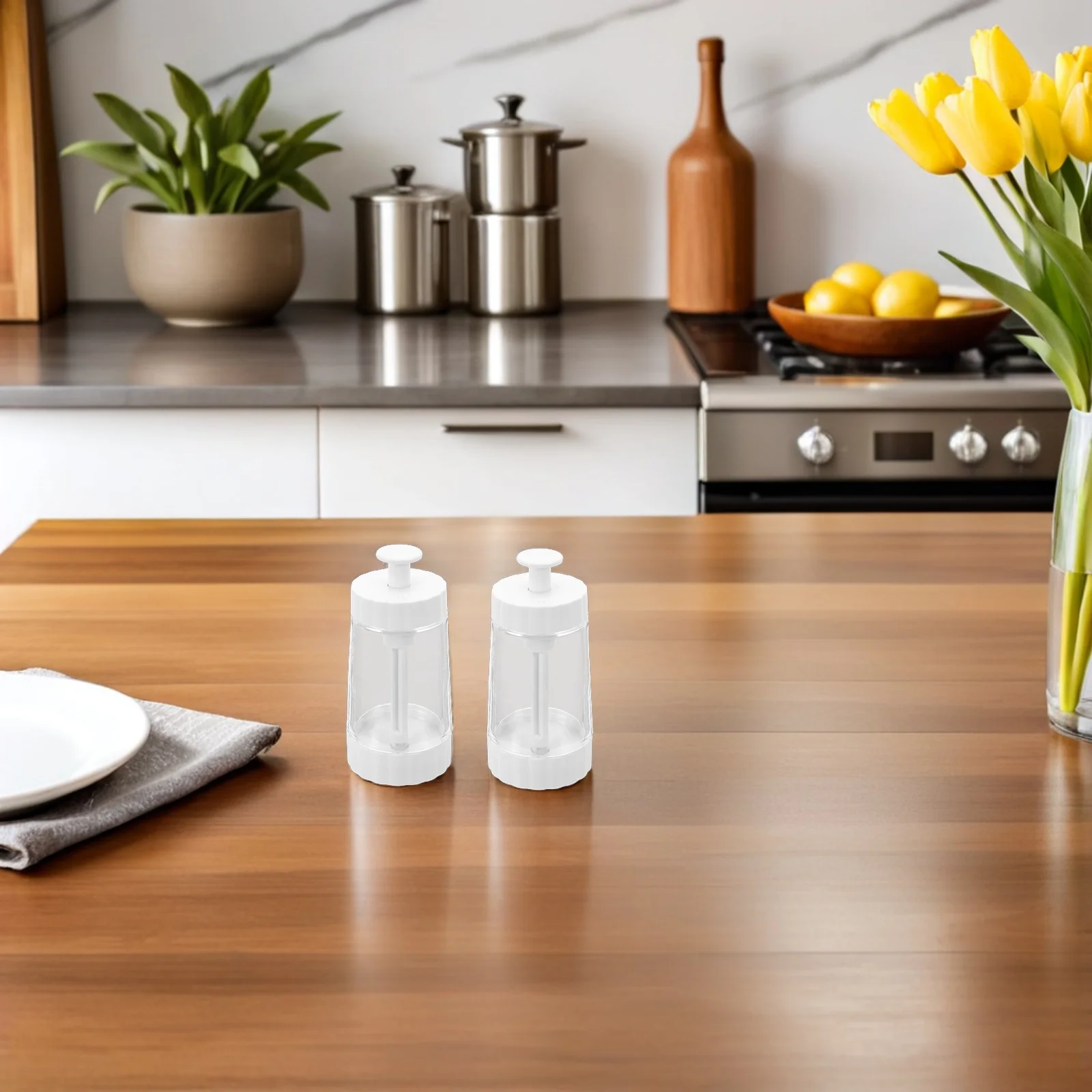 

Quantitative Seasoning Jar Kitchen Spice Container Leak Proof Salt Pepper Sugar Storage Dispenser for Cooking