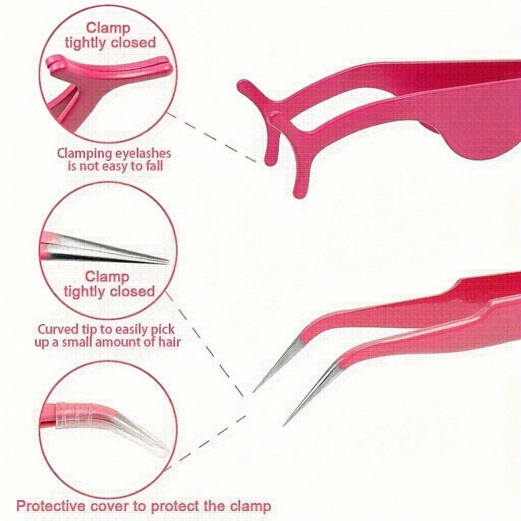 3 ชิ้นพร้อมกล่อง, แหนบปลายโค้ง, Lash Curler และแปรงขนตา, การผสมผสานแหนบโค้งและ Curved Lash Curler เพื่อดีกว่า