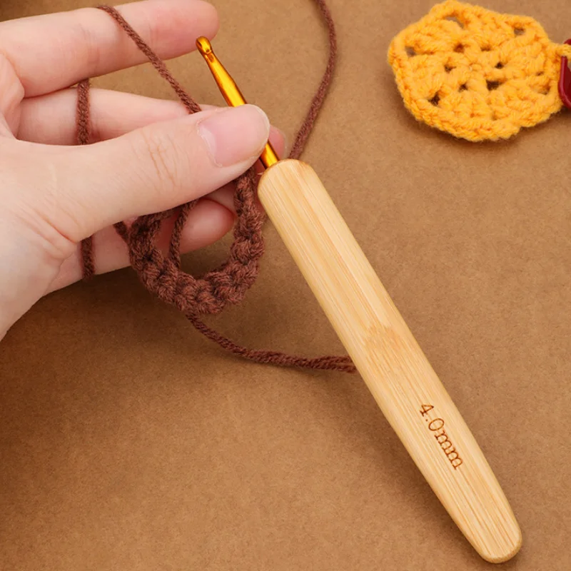 Bamboo Wooden Handle Crochet H - Wooden Crochet Hooks Ergonomic Handle ulasan dan harga