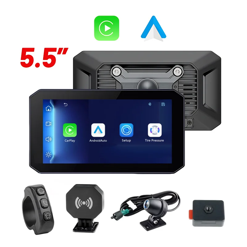 Wireless Digital Moto Navigator Portable Universal Carplay For Motorcycles With Apple CarPlay&Android Auto