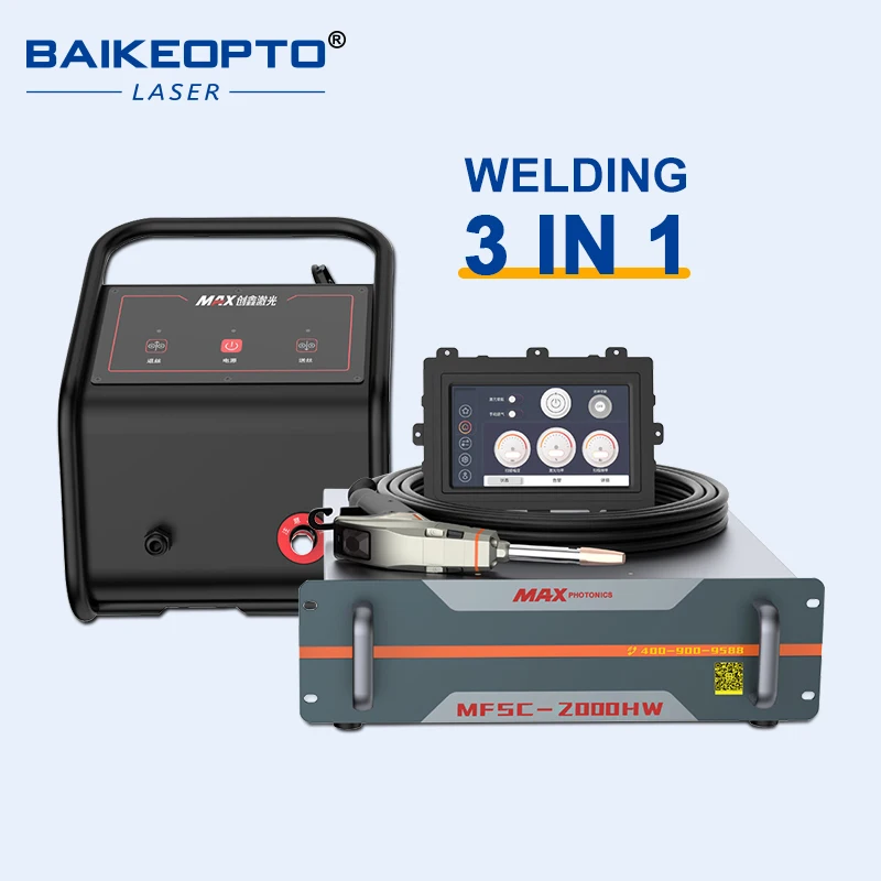 Portable Maxphotonics 2000W 3 In 1 Fiber Laser Welder Multifunction Welding Cutting Cleaning Machine Air Cooling Hand Laser Weld