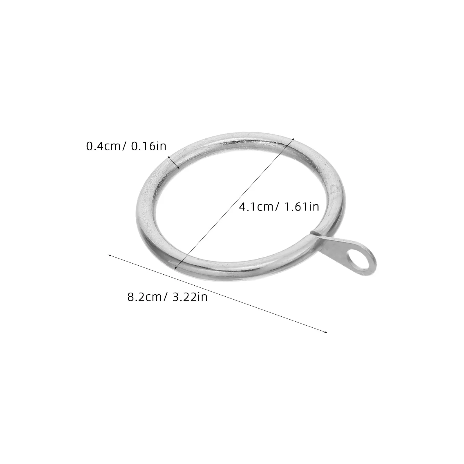 24Sets Curtain Rings Metal with Eyelets Pin Hooks Heavy Duty Drapery Rings for Home Bathroom Window Shower Curtains