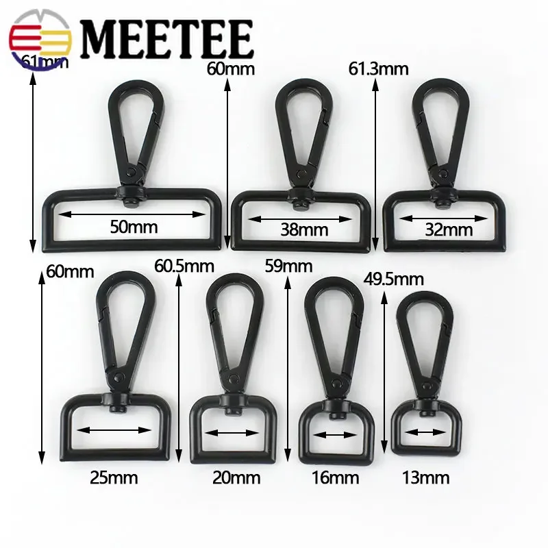 2/5Pcs 16-38mm Bag Strap Buckles Metal Carabiner Swivel Clasp Lobster Dog Collar Snap Hooks Key Belt Clip Buckle DIY Accessories