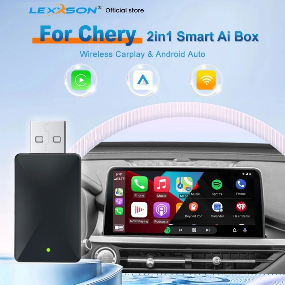 Wired to Wireless 2 in 1 Carplay 5G Wifi Non-inductive Connection For Chery Arrizo 5 Arrizo 7 Tiggo 3 Tiggo 3X Tiggo 5X Tiggo 2