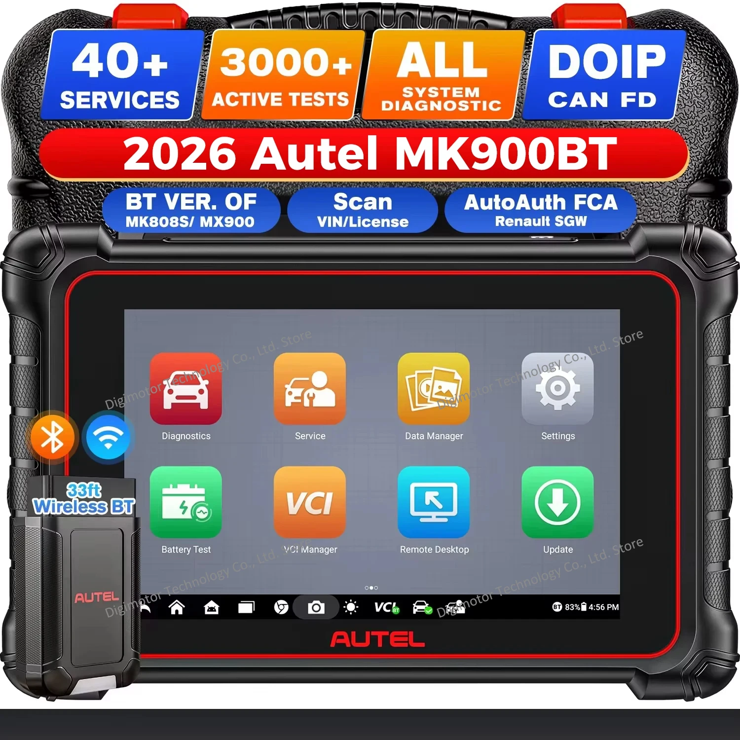 Autel MaxiCOM MK900-BT – Najlepszy skaner diagnostyczny do samochodów z obsługą CANFD i DoIP: Przegląd i analiza użytkownika