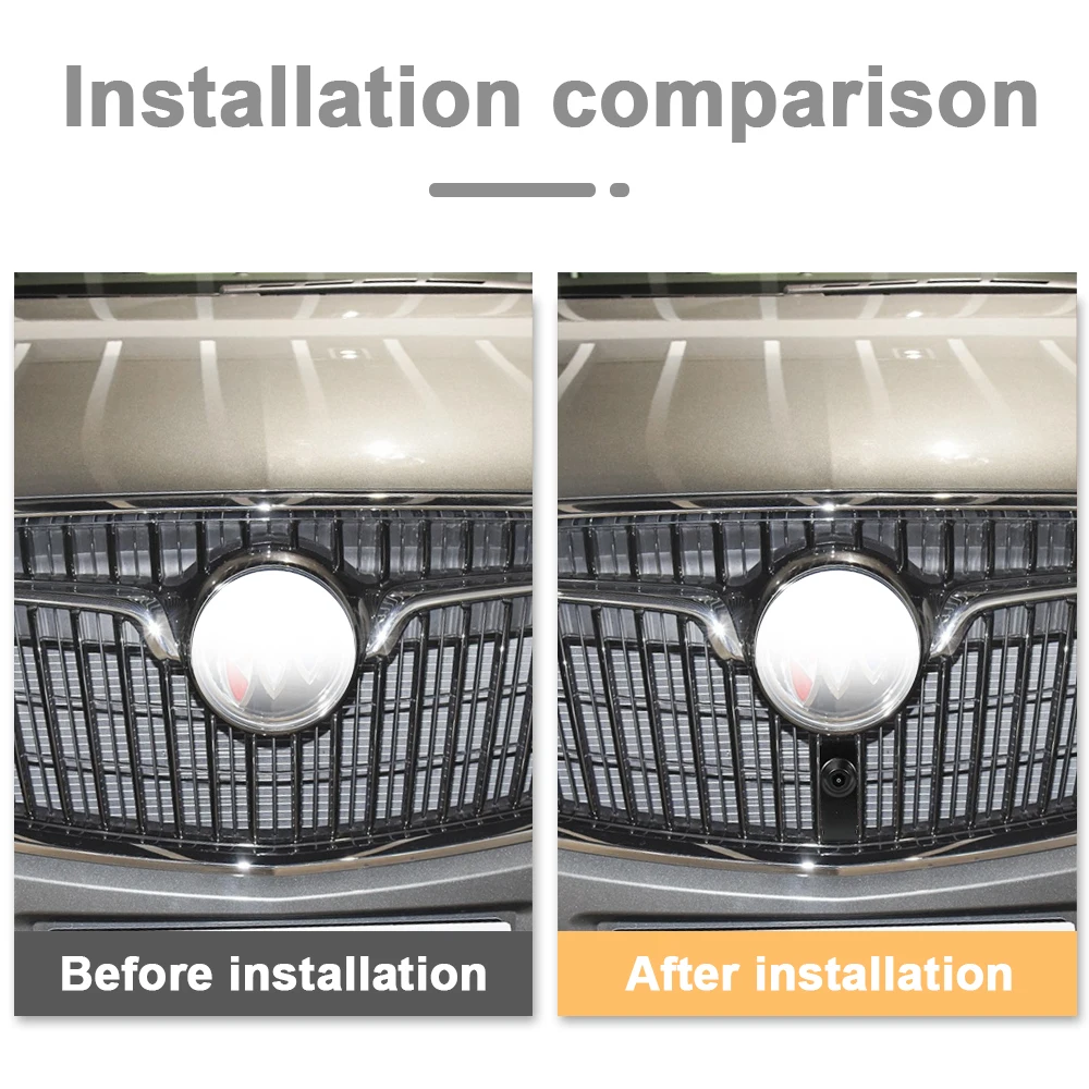 

TEENRAM for Car Buick 2017/2018 GL8 (28T) AHD 1080P 150° Lens Vehicle Front View Camera Night Vision Fisheye Waterproof IP68