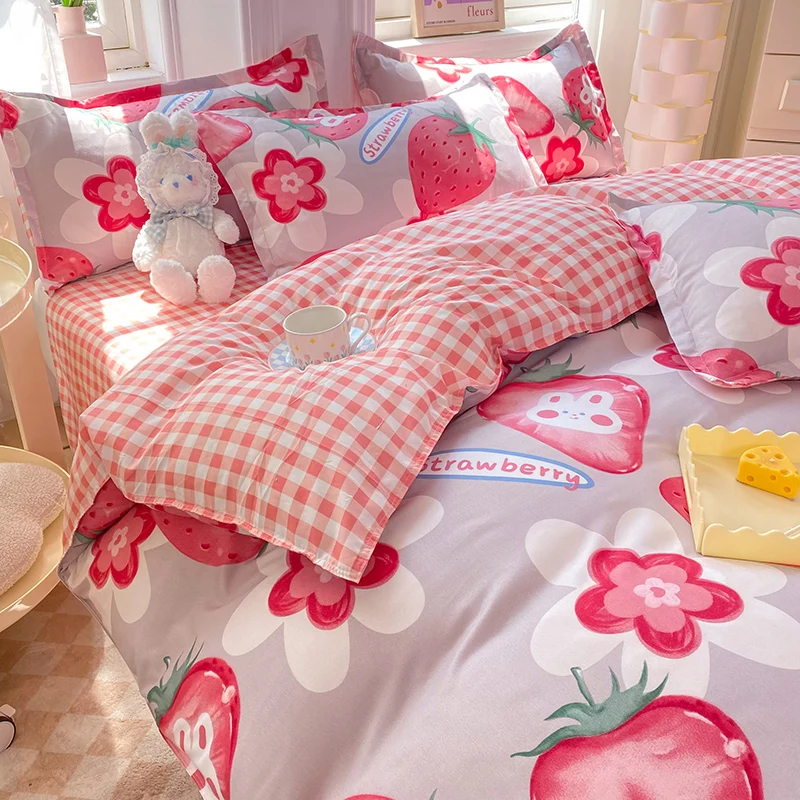 4-piece bedding set comforter set Soft and comfortable  for be suited to four seasons Suitable for the room dormitory