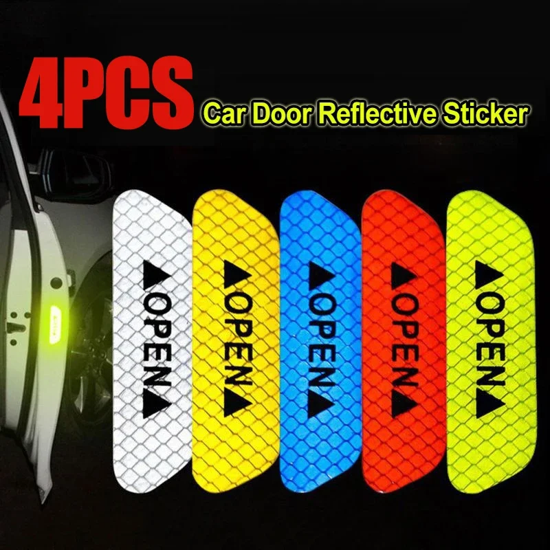 Auto Deur Stickers Universele Tape Veiligheidswaarschuwing Open Hoge Reflecterende Tape Auto Exterieur Nacht Rijden Reflecterende Strip