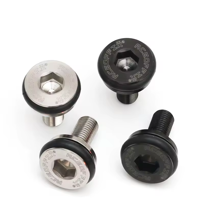 Vis de pédalier en alliage de titane Aceoffix TC4 pour manivelle à trou carré Brompton M8 * 15
