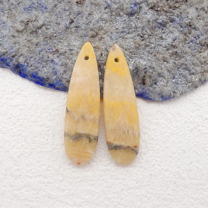 

Natural Bumble Bee Stone Earrings For Women 30x9x4mm 3.4g Semiprecious Fine Jewelry Accessories Factory Direct New Arrival 2024