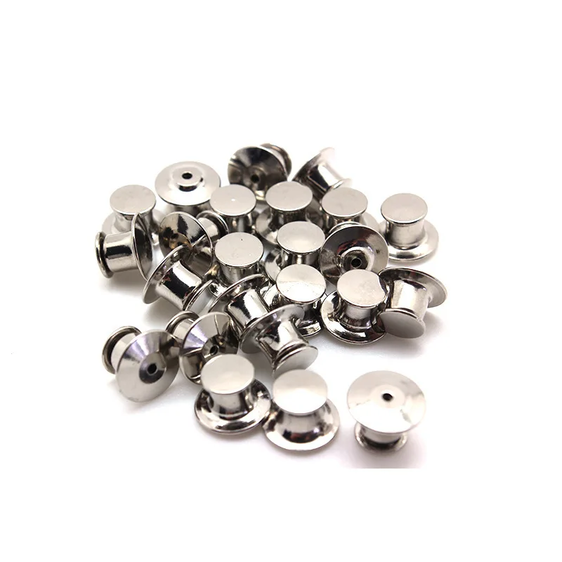 10/30/50 Pieces Locking Pin Backs Metal Pin Backs Locking Pin Keepers Locking Clasp For DIY Enamel Brooch Badge Jewelry Making