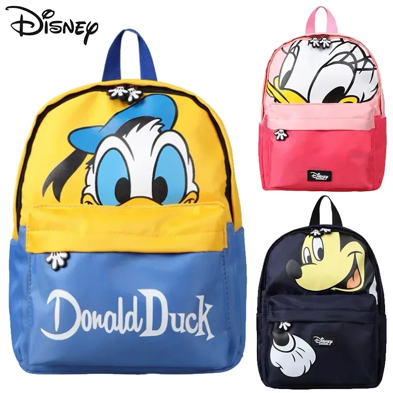 Disney Cartoon Donald Duck Children's Backpack Cute Mickey Mouse Kindergarten Boys Girls Backpacks School Bags Children's Gifts