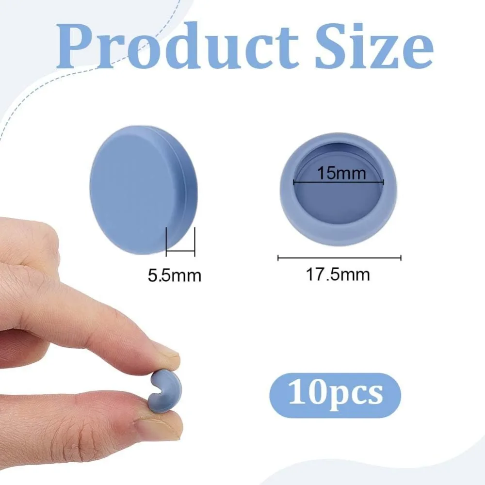 10 Uds. Fundas de botones grises para pantalones vaqueros, adecuadas para botones de 15mm, cubierta de TPU, cubierta de botones de camisa, agujeros de camisa de aviod para botones vaqueros
