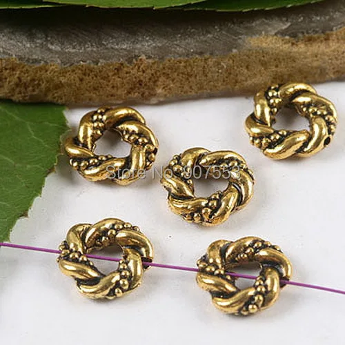 30pcs Dark Gold 11.8mm Spiral Charm Findings H2115 Beads for Jewelry Making