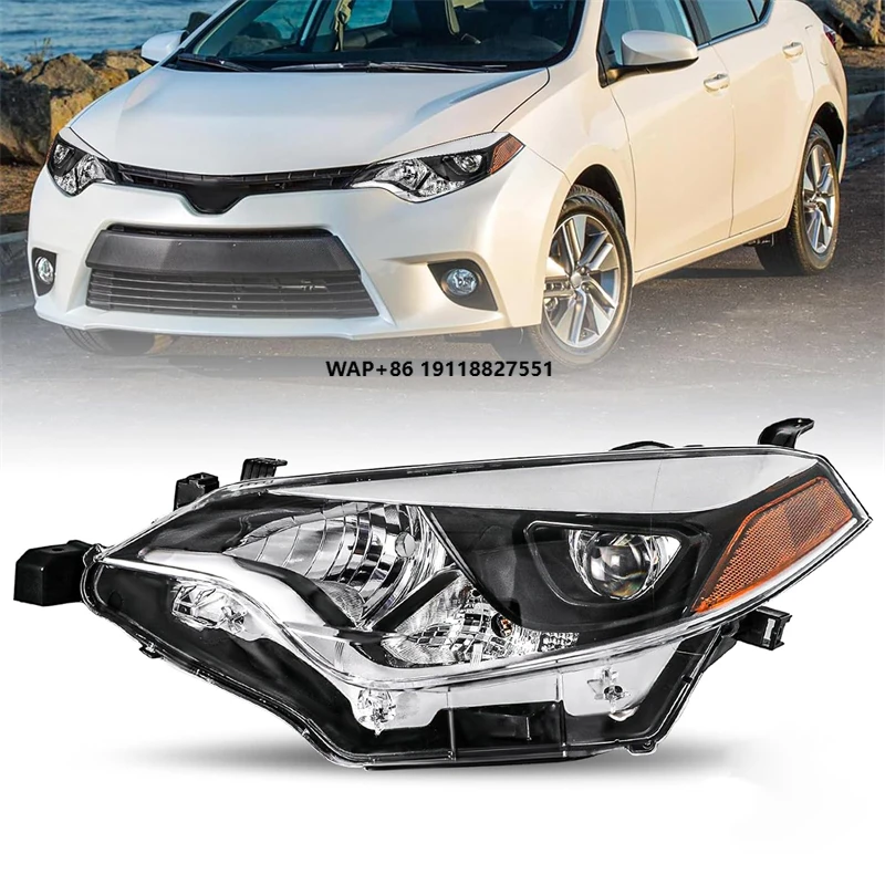 

Headlamps Halogen Headlight Assembly for Corolla 2014 2015 2016 Head Light OEM 8115002E60 8111002E60 TO2502216 TO2503216