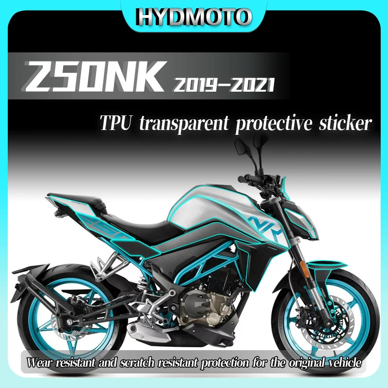 Invisible Car Clothing TPU película protetora transparente, Reparação arranhões, acessórios impermeáveis da motocicleta, CFMOTO 250NK 19-21