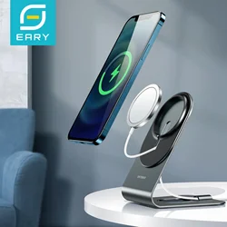 Eary Magnetic Wireless Charger Stand For iPhone 15 14 13 Pro Max Phone Holder Aluminum Metal Wireless Charging Dock Station Base