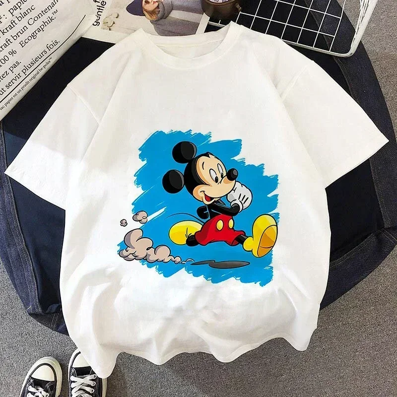 Summer Disney Mickey Minnie Mouse Kid Cotton T Shirt Children Tshirt Cute Cartoon Children Top Fashion Boy Girl Clothes Baby Tee