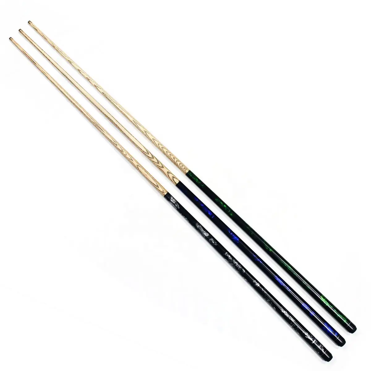 Good Quality Billiard Cue 2-PC Ash Wood Snooker Cue Stick with Length of 57Inches & 10mm Tip for Sale