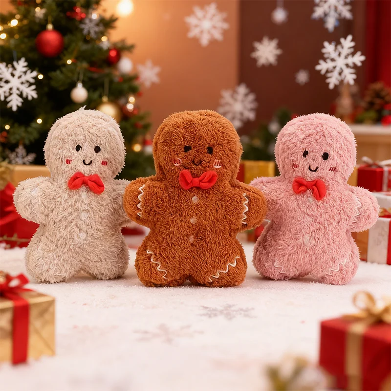 17 سنتيمتر لطيف عيد الميلاد الزنجبيل الخبز ألعاب من نسيج مخملي الكرتون الزنجبيل الخبز النوم رفيق ألعاب من نسيج مخملي رخيصة عيد الميلاد حفلة عيد ميلاد هدية للطفل #1