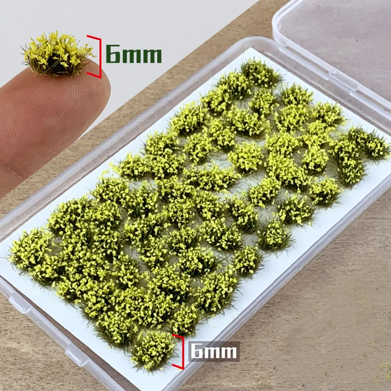 53Pcs/Box Miniature Flower Grass Model ABS Plant Materials for Diy HO Railway/Building/Garden Sand Table Landscape Diorama Kits