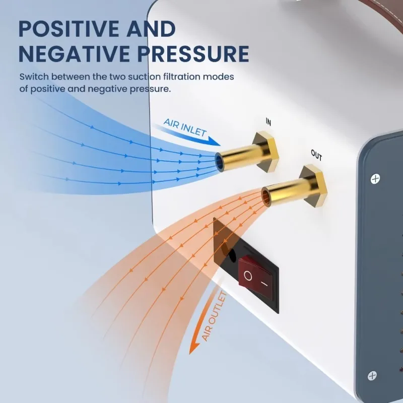 Oil-Free Diaphragm Air Vacuum Pump Adjustable Pressure Mini Laboratory Suction Pump for Lab Equipment And Filter