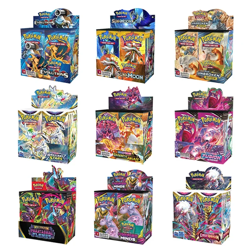 Englische Pokemon TCG Scarlet Violet Brilliant Stars Evolutions Booster Box Pokemon-Karten 36 Packungen 360 Stück Sammelkarten