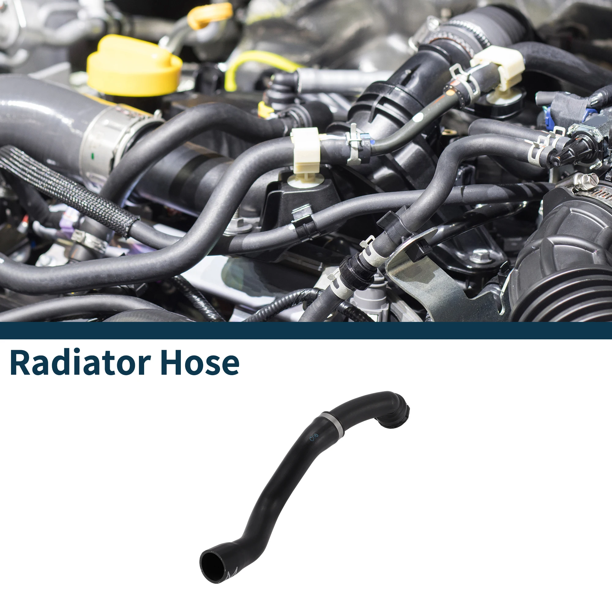 Motoforti خرطوم المبرد سخان خرطوم رقم 95510623800 لبورشه كايين 03-06 خرطوم علوي مطاطي أسود 1 قطعة