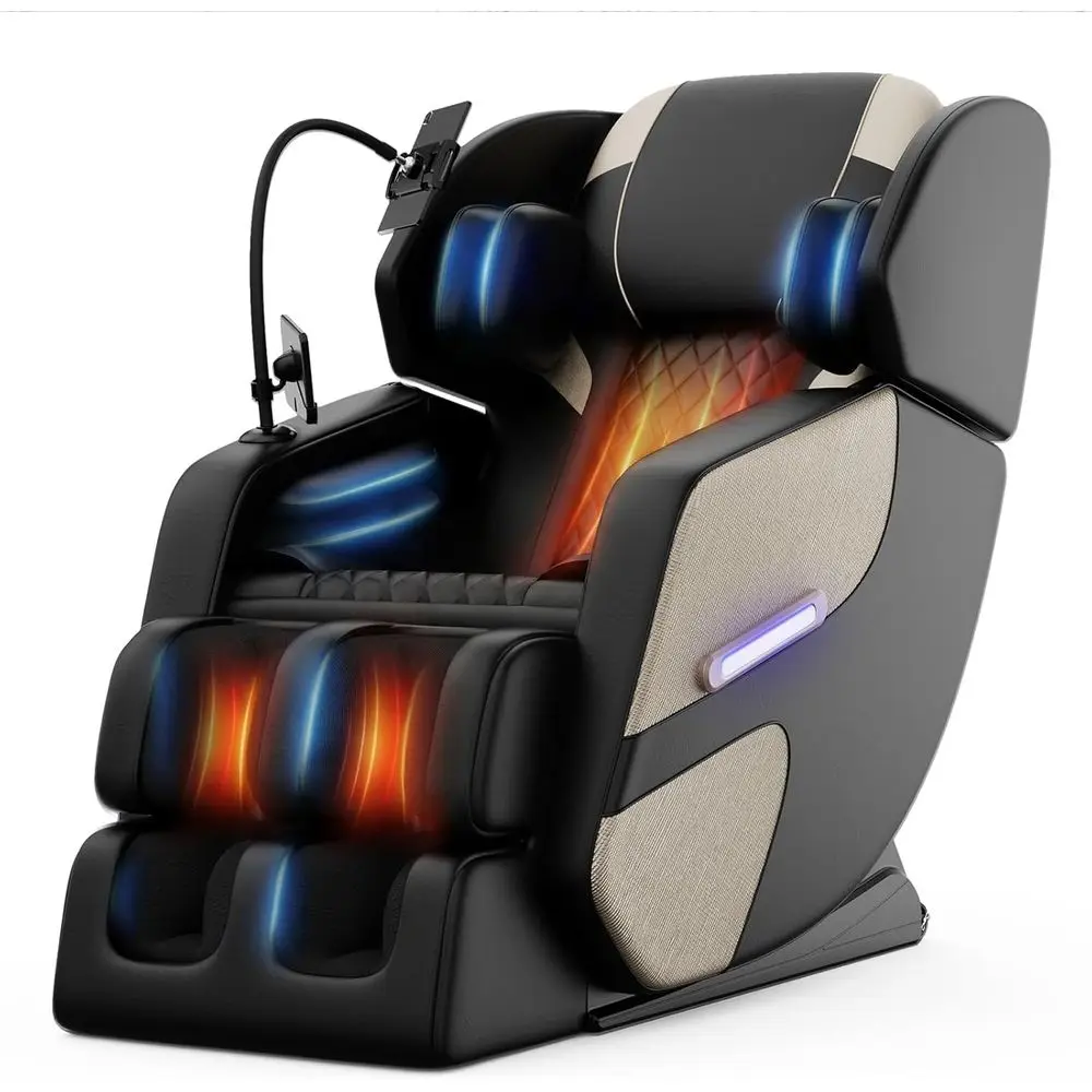 

Full Body Zero Gravity Massage Chair with Heat, 6 Rollers, Foot Massage, Bluetooth, Ambient Light for Home and Office