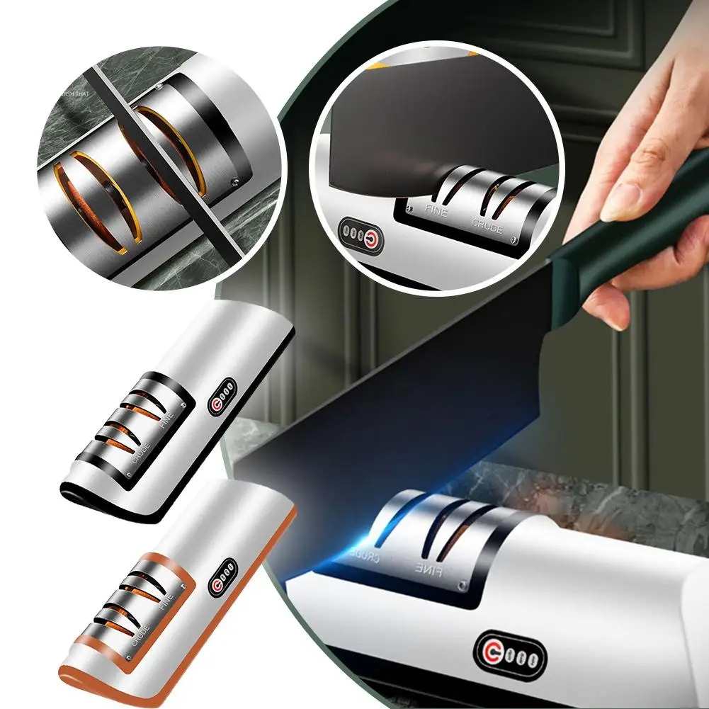 

Electric Knife Sharpener Kitchen Multifunctional Diamond Knife Electric Polishing Quick Sharpening Accessories D5Q4