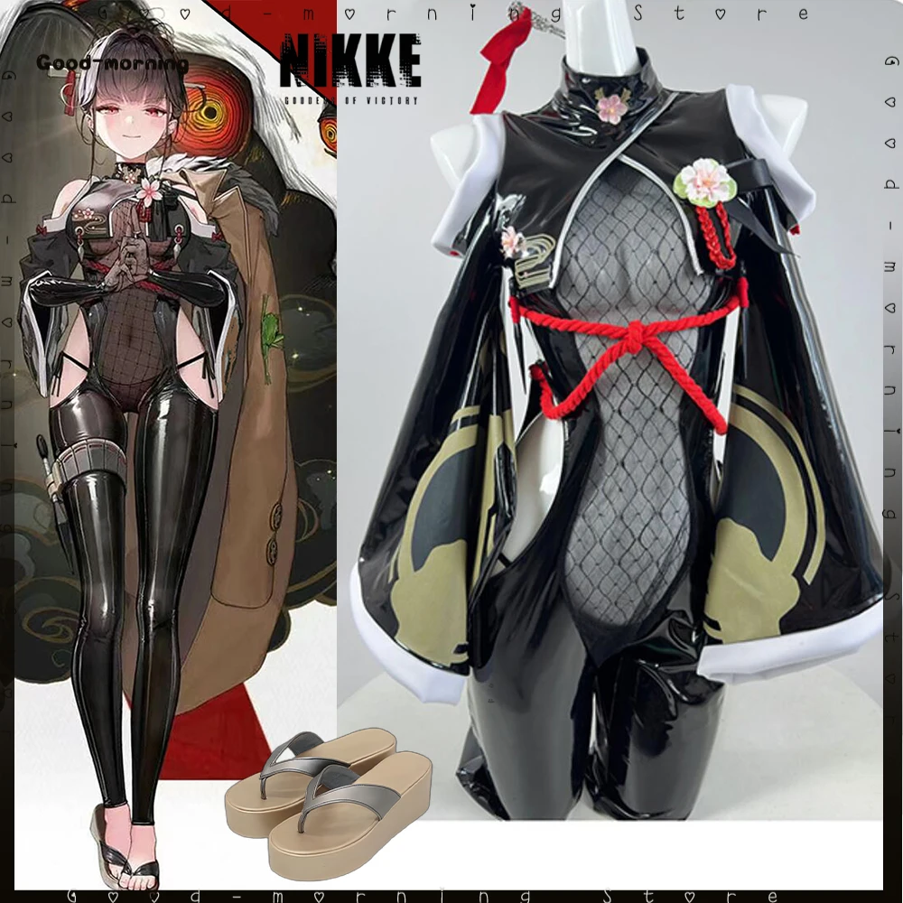 NIKKE-Costume de Cosplay de la Déesse de Sakura, Chaussures Imbibées, Jolies Robe, Uniforme de ixd'Halloween, pour Femme