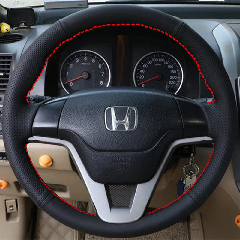 

Microfiber Leather Car Steering Wheel Cover Braid for Honda CR-V CRV 2007 2008 2009 2010 2011 Customized Handmade Hand Stitched