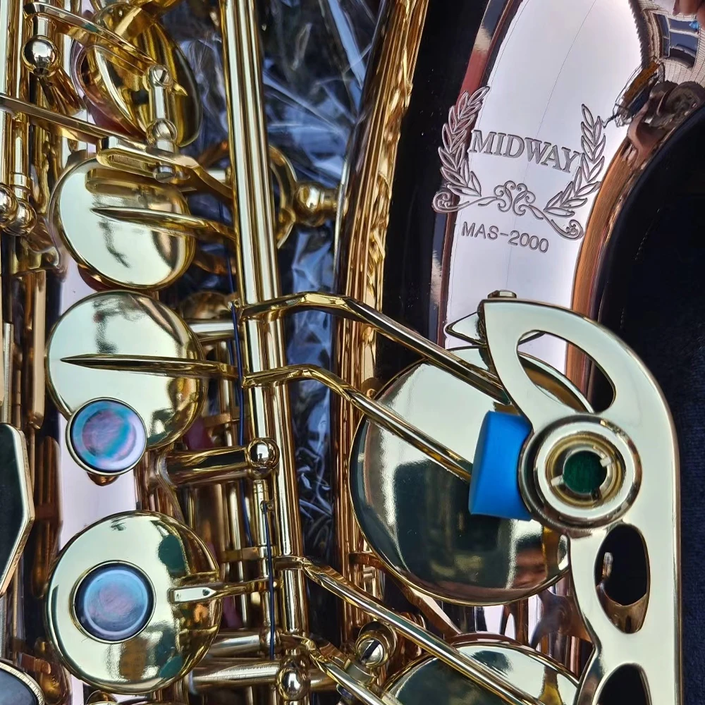 Alto Saxophone MAS-2000 New Arrival E-Flat Phosphor Copper Double Rib Key Woodwind Instrument with Accessories Eb sax alto