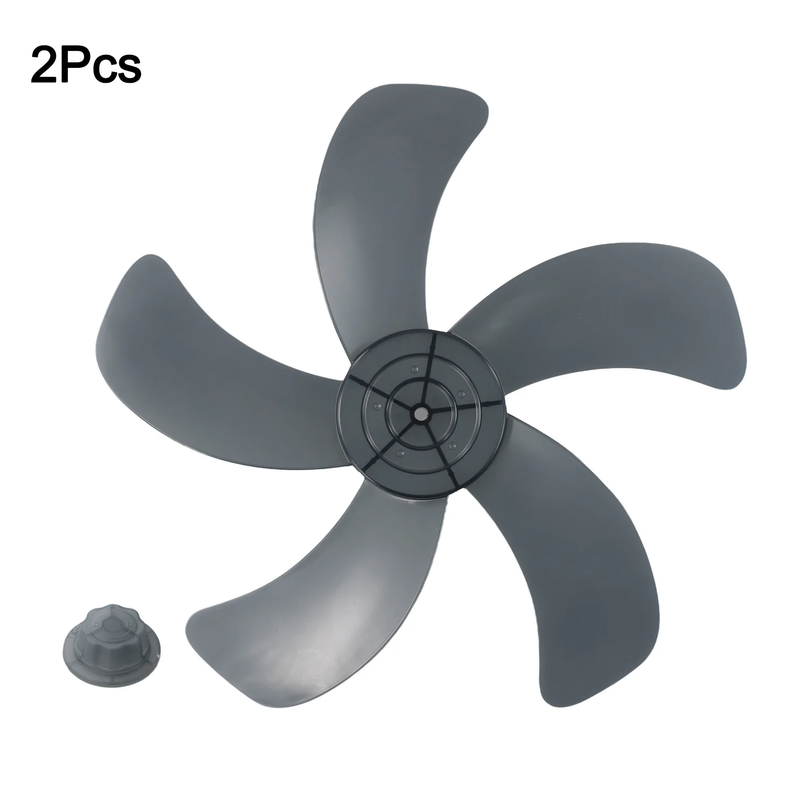 Pour pales de ventilateur sur pied avec couvercle d'écrou, pales de ventilateur à cinq feuilles, refroidissement efficace, fonctionnement du bruit minimal, réduction du bruit