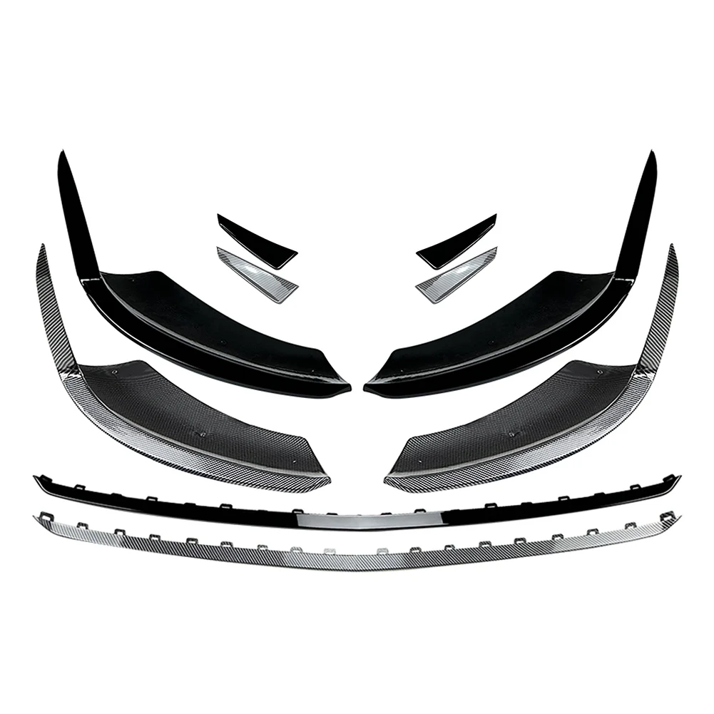 5Pcs/Set Car Front Bumper Lip Splitter Side Spoiler Body Kit For Mercedes Benz A Class W177 A180 A200 A220 A250 A35 A45AMG 2023+