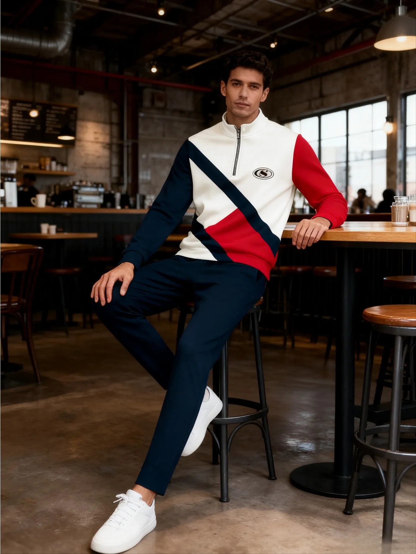 بدلة رياضية بغطاء للرأس بطباعة رقمية للرجال أوروبية وأمريكية - قماش سويت شيرت عالي الجودة وصديق للبشرة