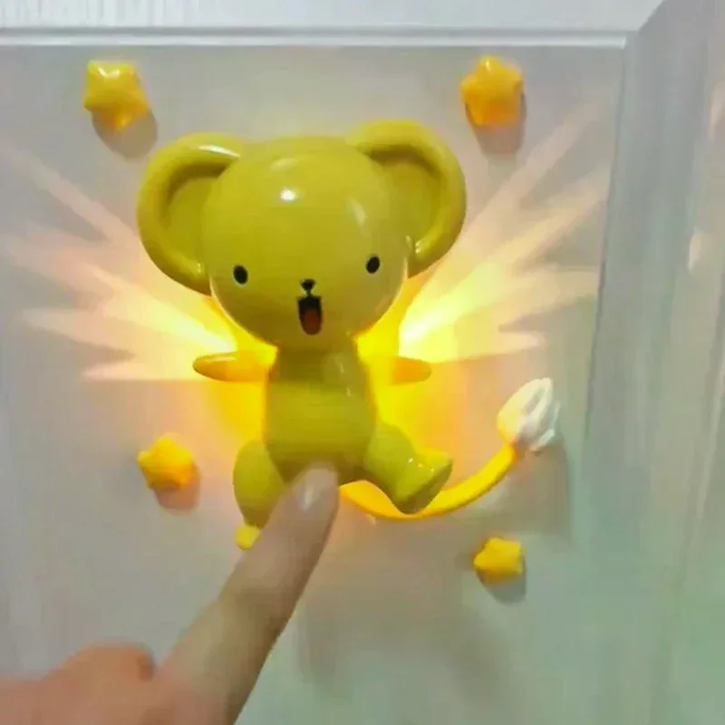 

Cards Captored Sakuras Cerberus Fridge Stickers Luminous Anime Kinomotos Refrigerator Sticker Light Signs Collectible Model