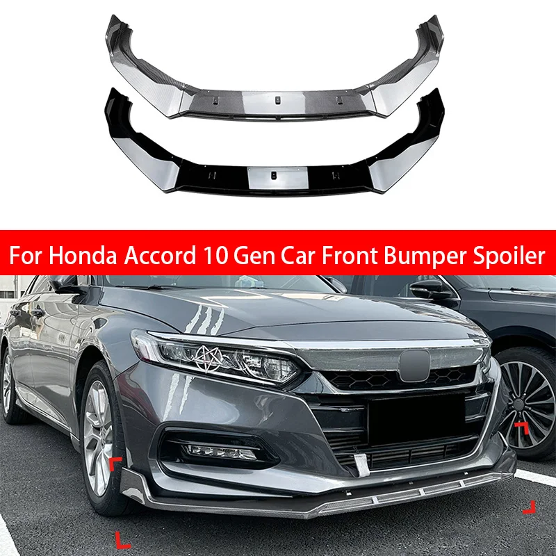 For Honda Accord 10 Gen 2018 2019 2020 2021 lower Front Bumper Spoiler Lip Lower Splitter protector guard Car Blade