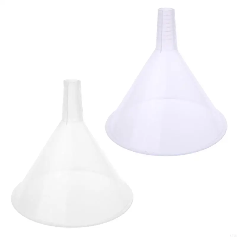 

Y55E 150mm Plastic White Transparent Funnel For Garage / Car Liquids / Laboratory / K