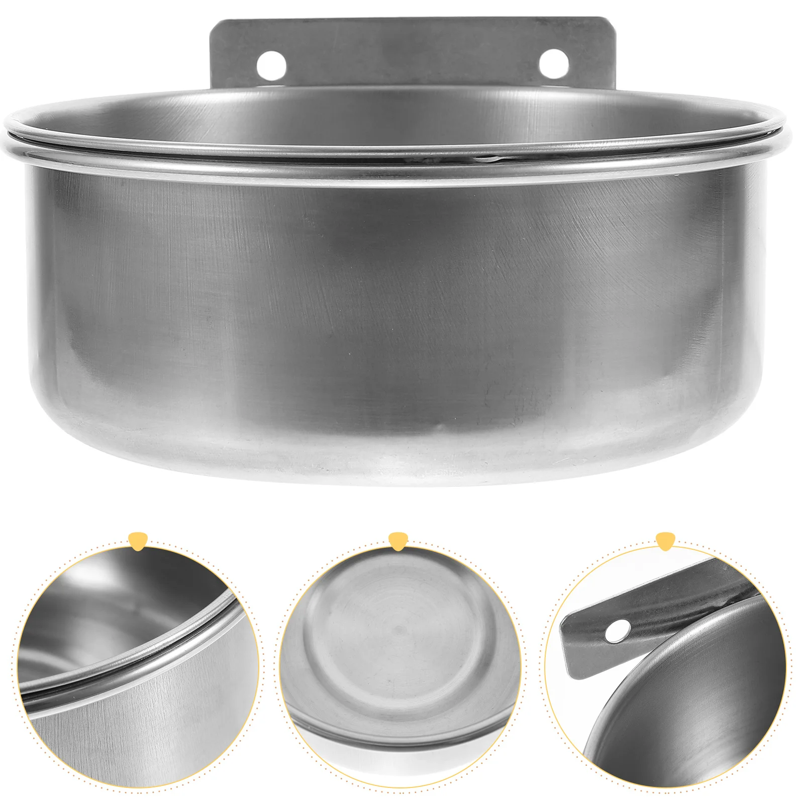 

Stainless Steel Dog Bowl Cage Mount Hanging Pet Feeding Bowl Easy Clean Anti-Fall Dog Food Feeder Puppy Feeder